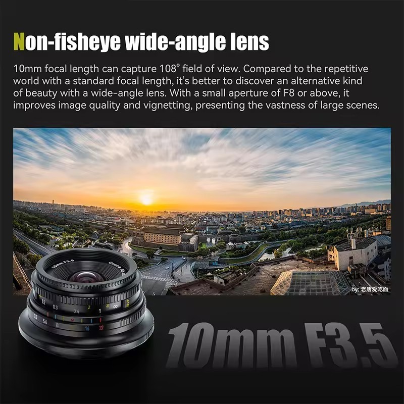 7artisans 10mm F3.5 APS-C Ultra-Wide Angle Manual Lens for Nikon Z-mount Camera