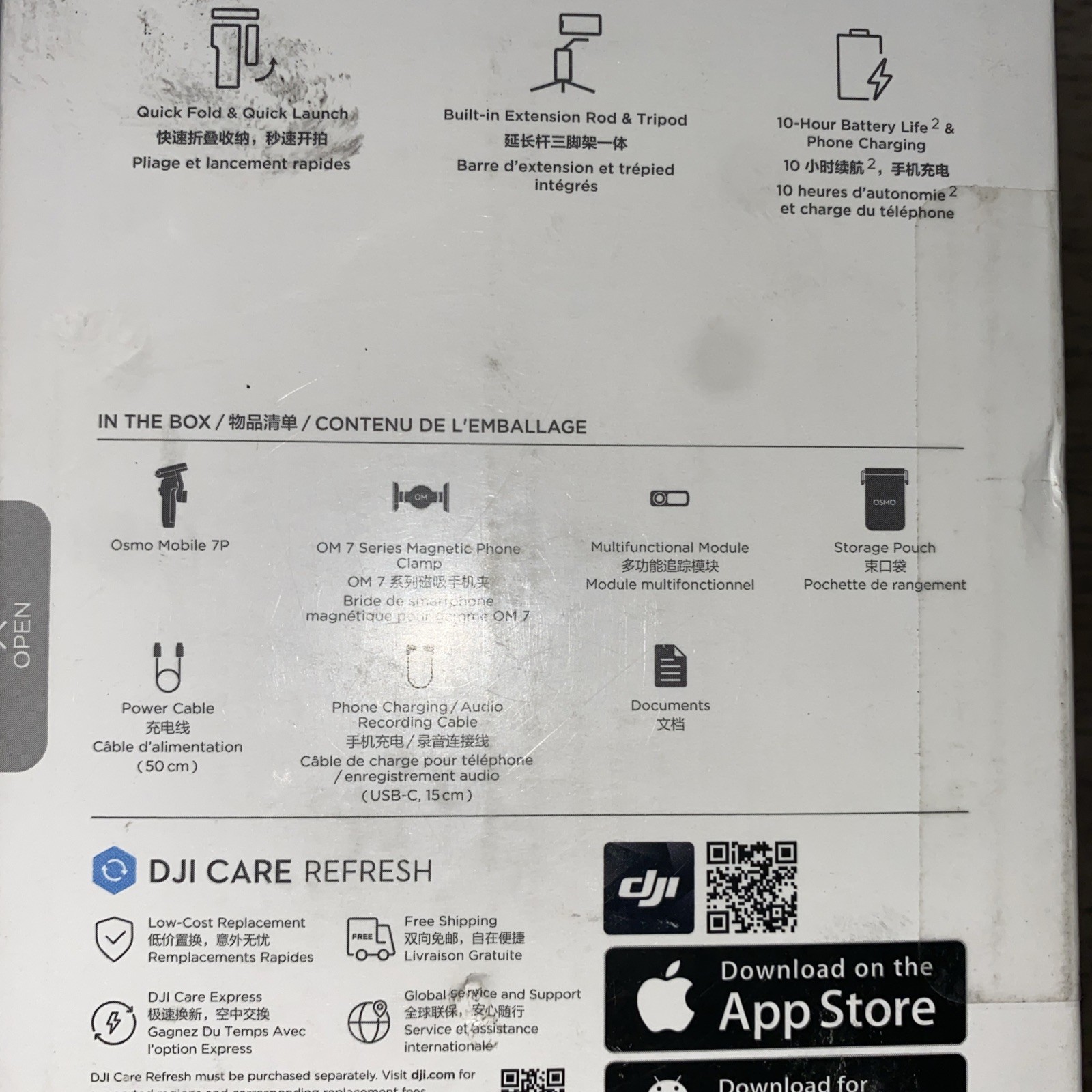 DJI Osmo Mobile 7P Smartphone 3-Axis Gimbal Stabilizer With Box