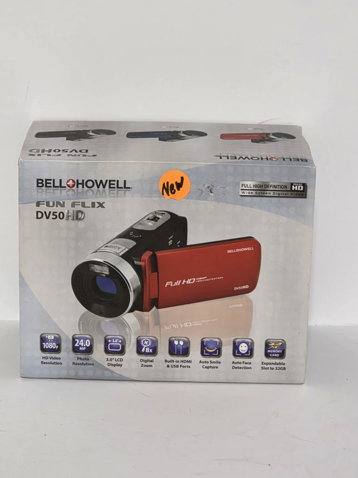 BELL HOWELL FUN FLIX DV50HD 1080HD VIDEOS 24.0MP 8X DIGITAL ZOOM 3.0″ LCD DISPLA