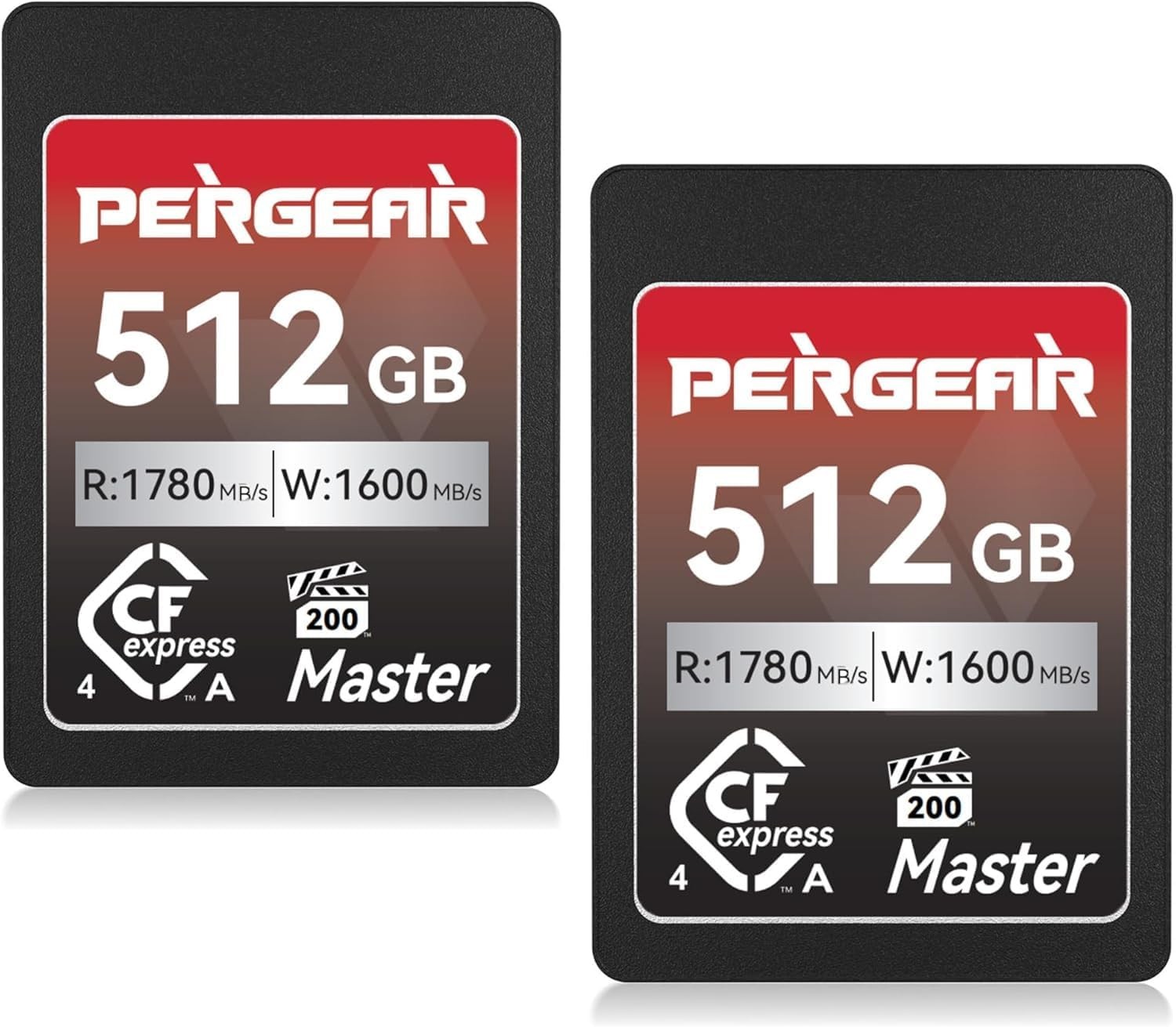 2-Pack Pergear 512GB CFexpress 4.0 Type A Memory Card for Sony ILME-FX3 ILME-FX6