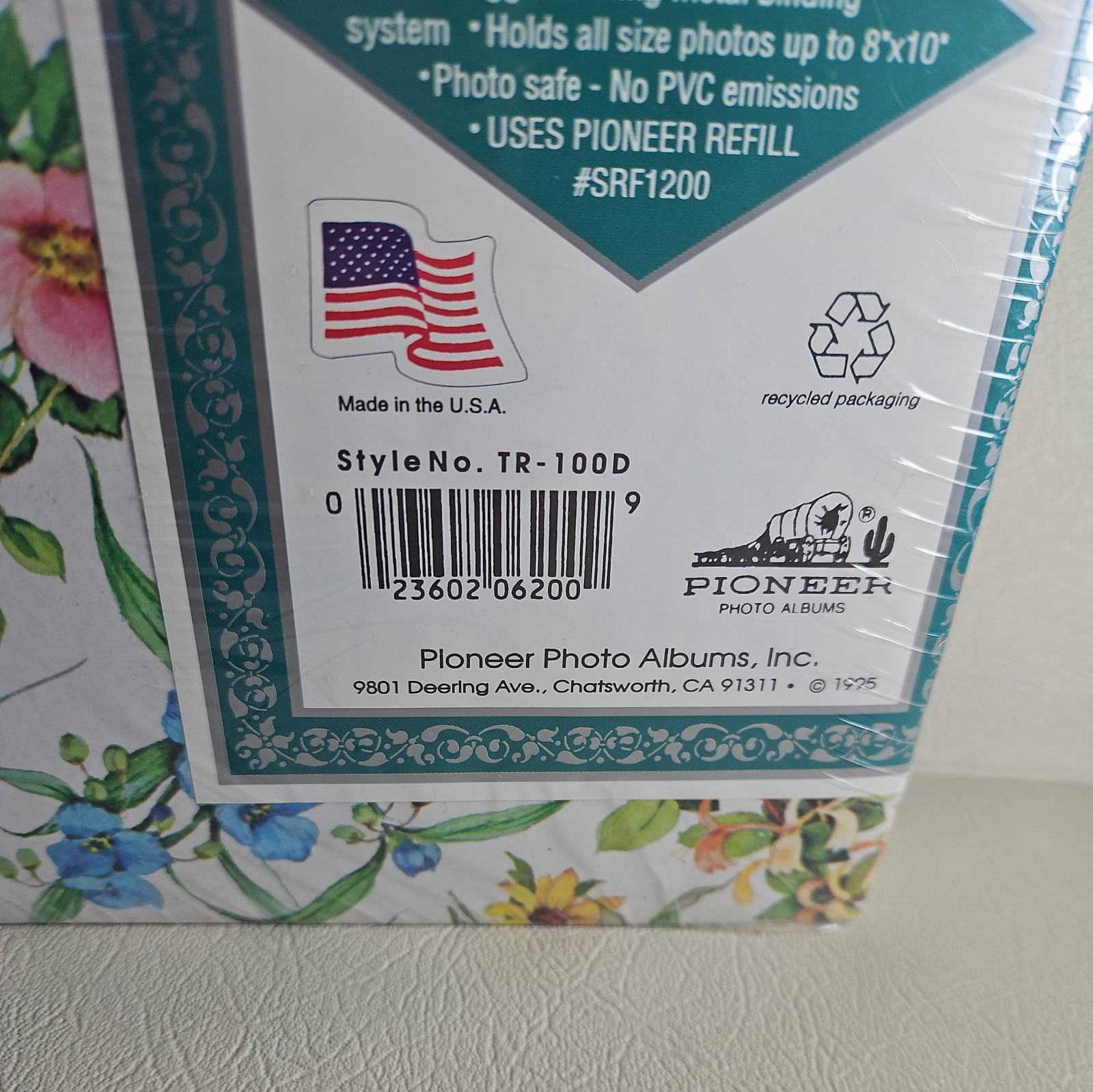 Floral 3 Ring Binder Photo Album 100 Self-adhesive Sheets Pages – New Sealed