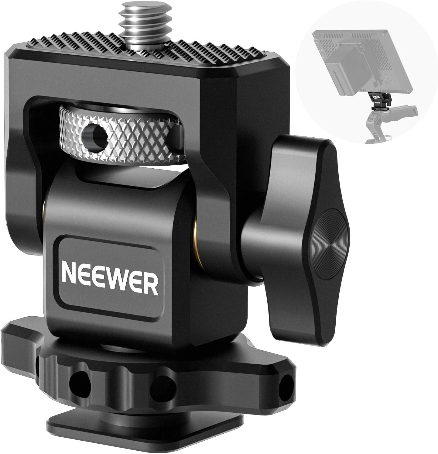 NEEWER Camera Monitor Mount with Cold Shoe, 1/4”Screw for 5”& 7”Field Monitor