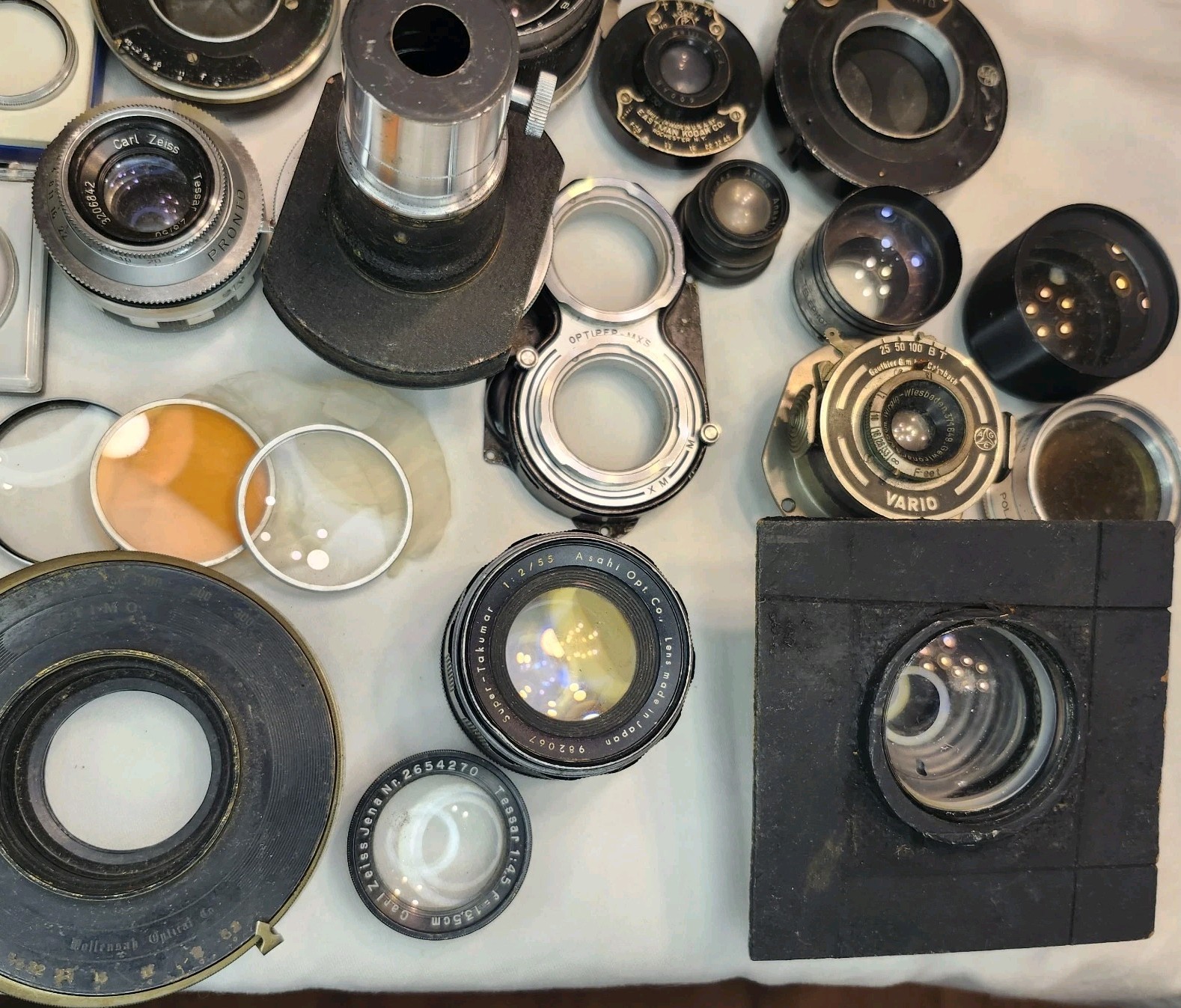 Vintage Kodak Walz Zeiss Tiffen Lot Metal Lens Hood Filters Adapters Huge Lot
