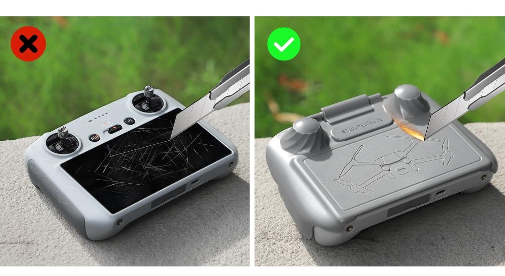 2 in1 Remote Control Screen Protective Cover Sun Shade Hood For DJI RC/Mini 3 Pr