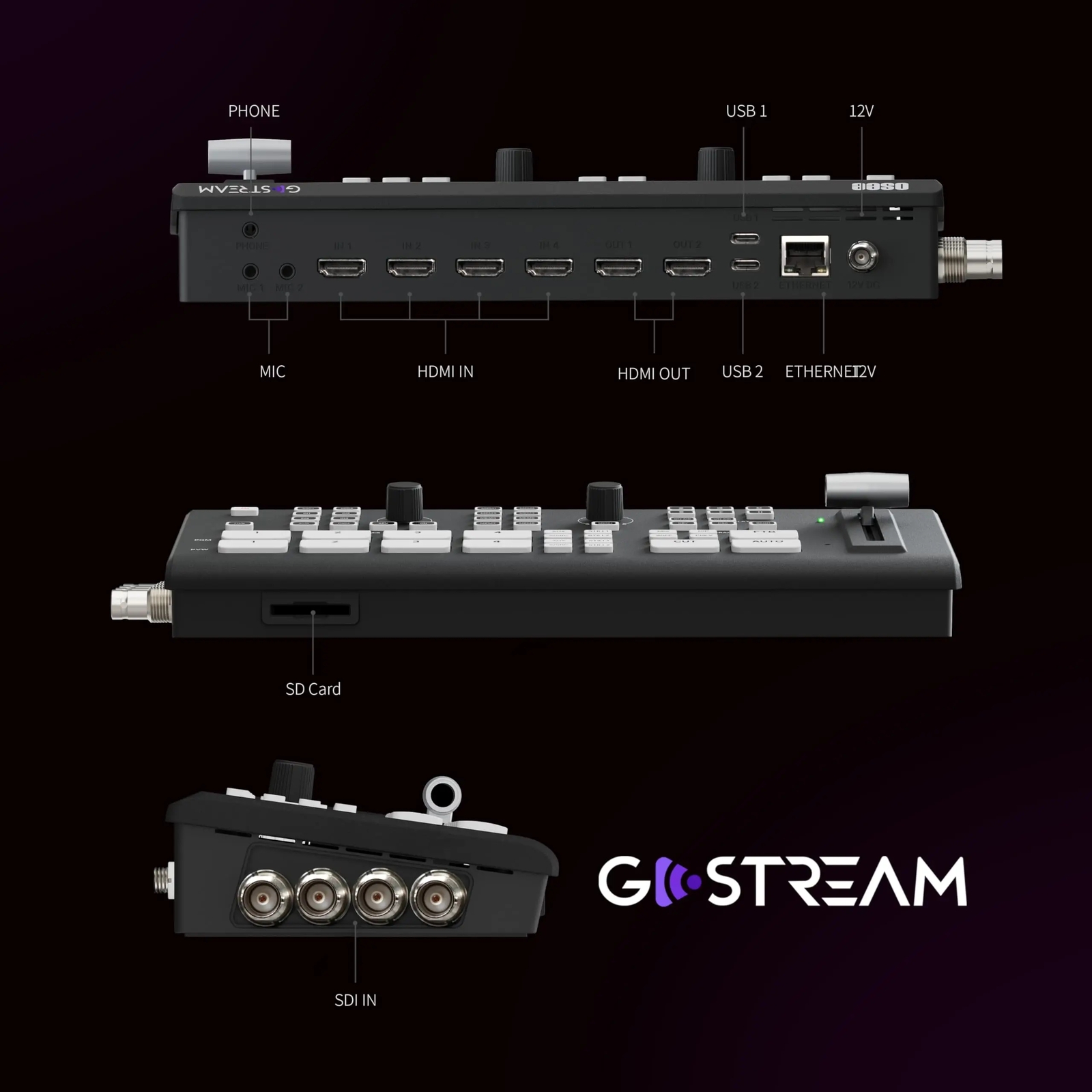 OSEE GoStream Duet Multiple Camera Video Switcher Dual SDI-HDMI Live Streaming