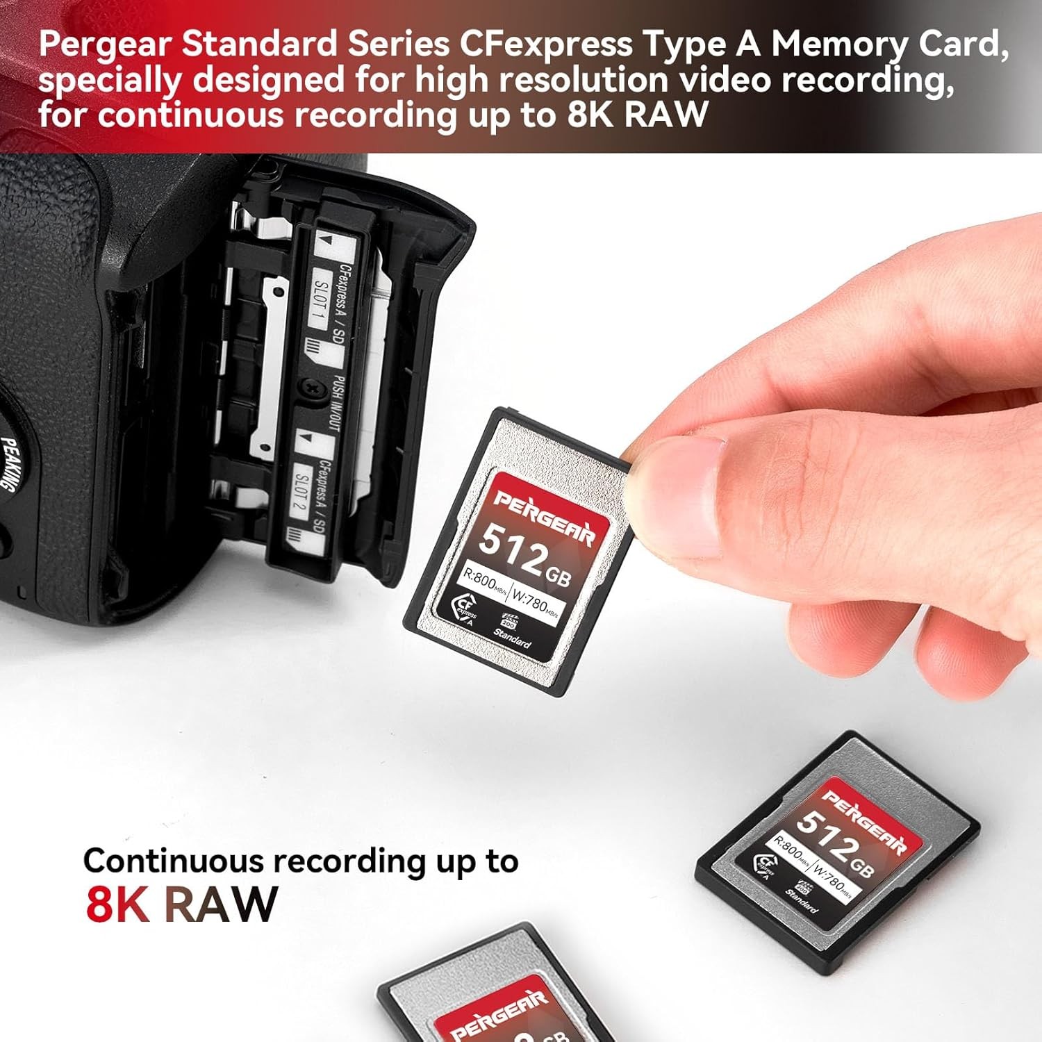 US Pergear New 512GB CFexpress Type A Memory Card Up to 780MB/s Read Speed