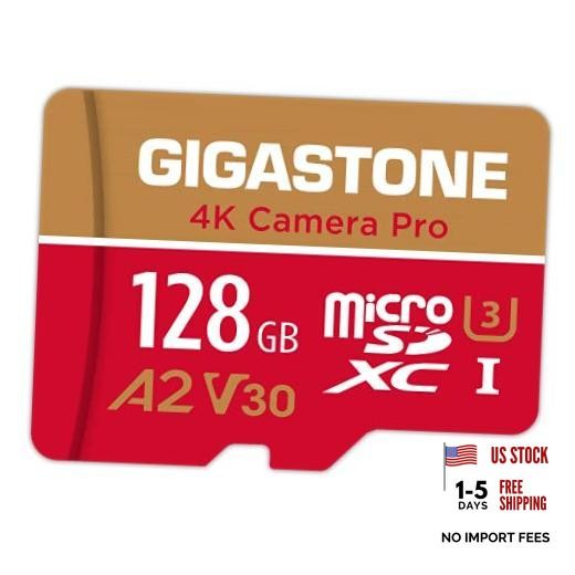 【5-Years Data Recovery】 128GB Micro SD Card, 4K 128GB 4K Camera Pro 1-Pack