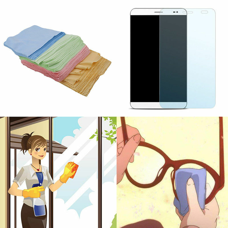 TechTongda 100pcs 5*5″ Microfiber Glasses Cleaning Cloth Brand New High Quality