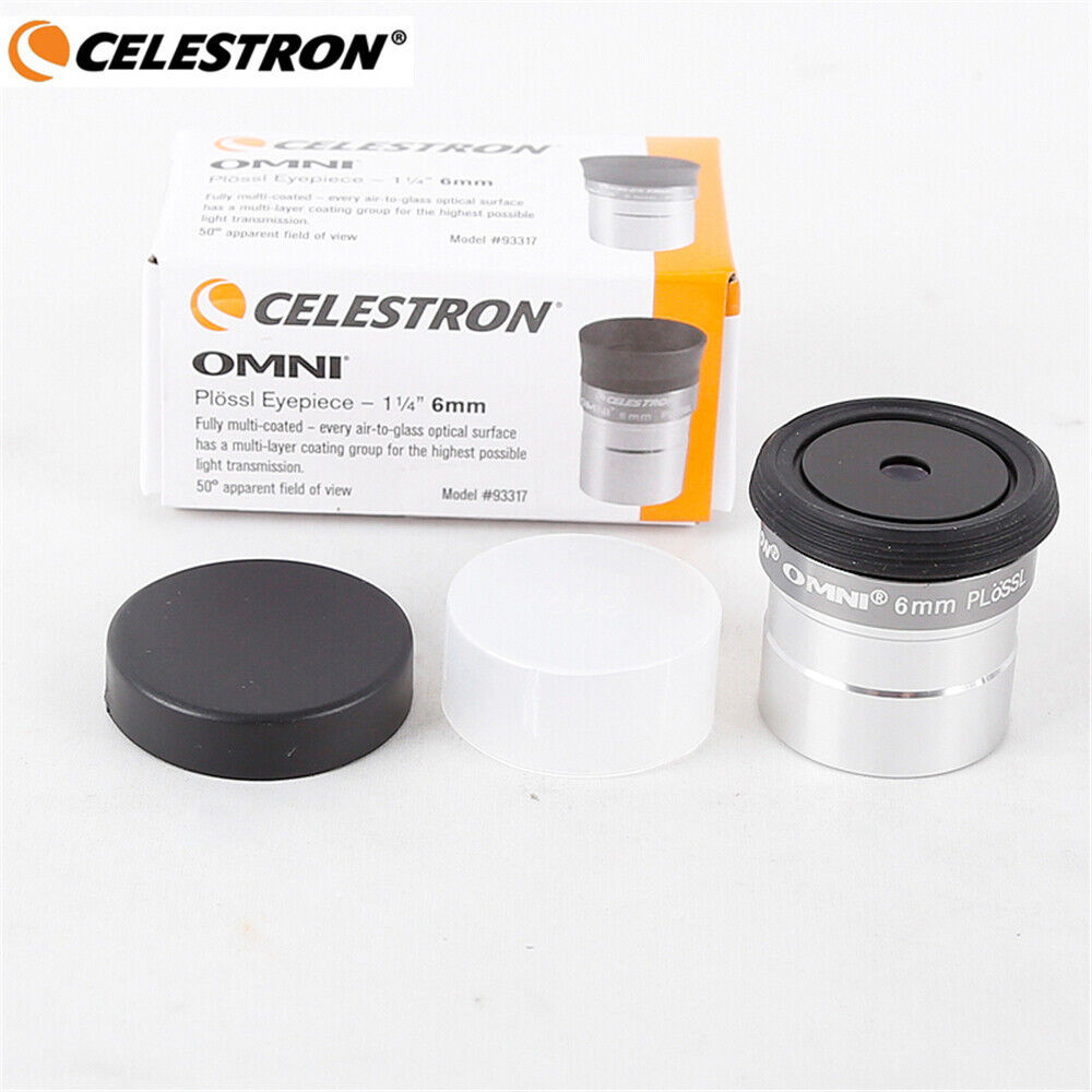Celestron 93317 6mm Omni Plossl Telescope Eyepiece Lens Fully Multi-Coated New