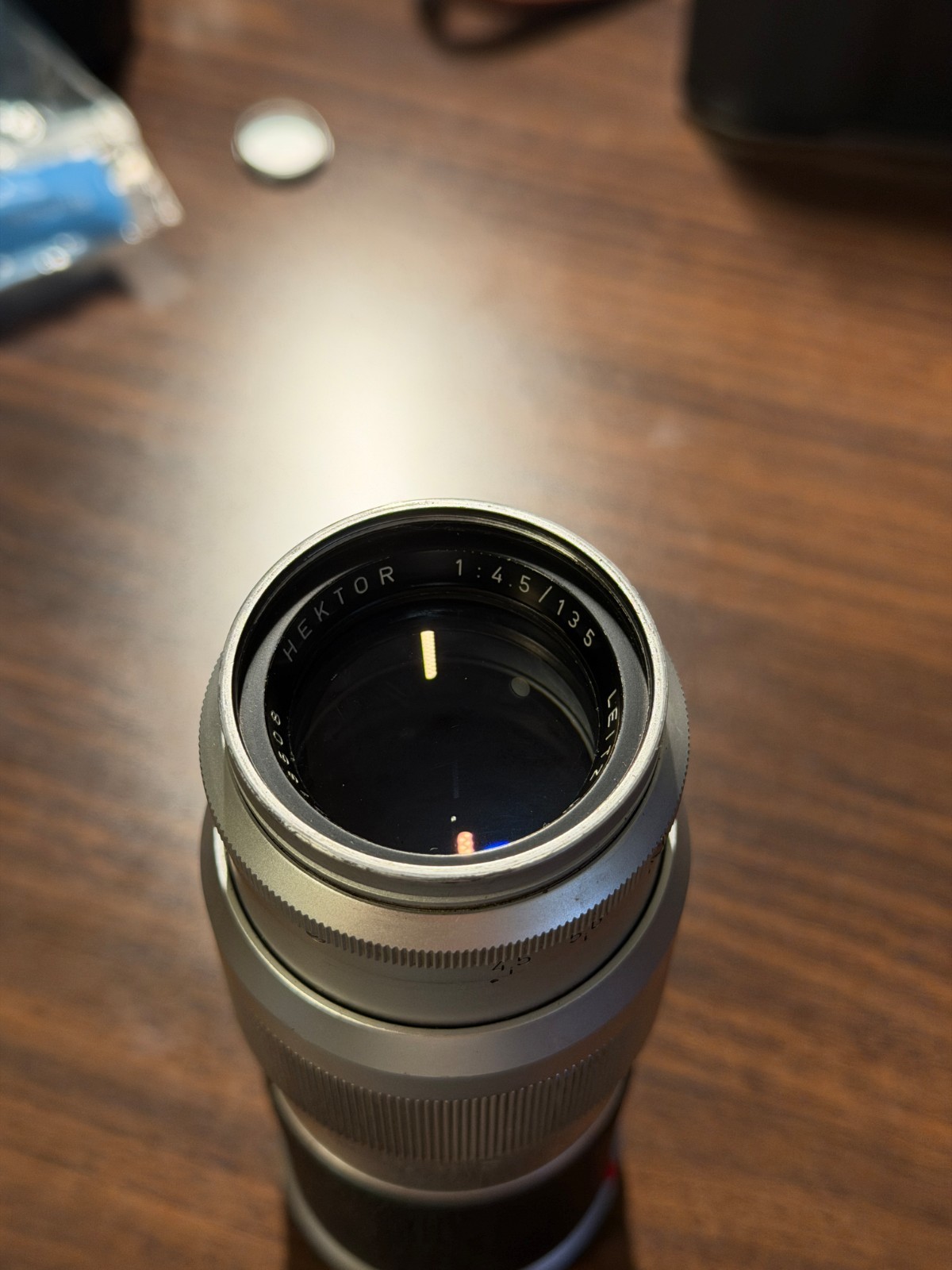 Leica 13.5cm (135mm) f/4.5 Hektor M-Mount Lens, Chrome, Hood