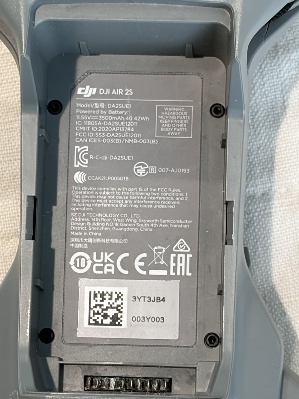 DJI Air 2S Gray Camera Drone unbound, landed in the ocean by accident