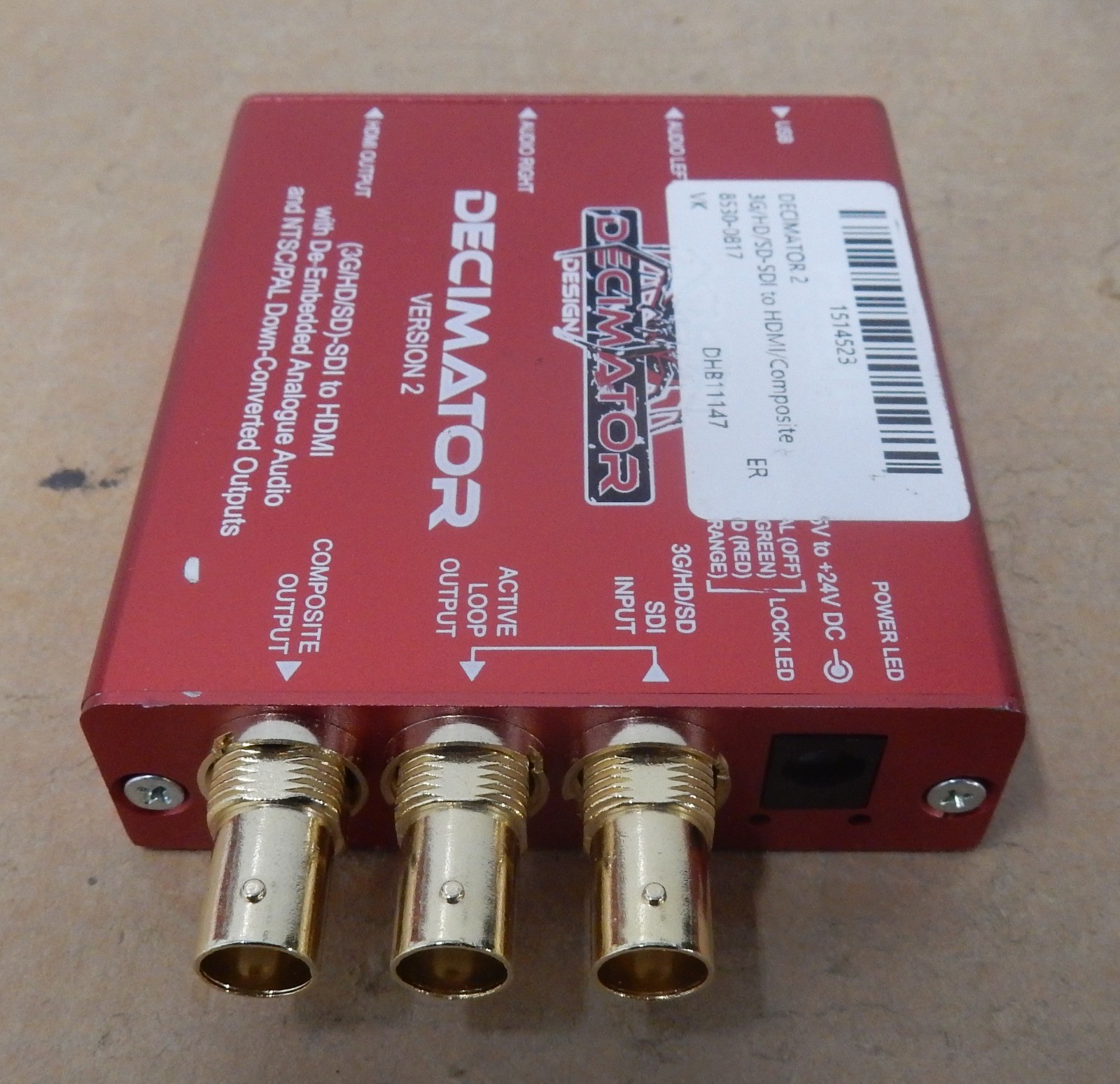 DECIMATOR 2 3G/HD/SD-SDI to HDMI/Composite Miniature Converter – No AC Adapter