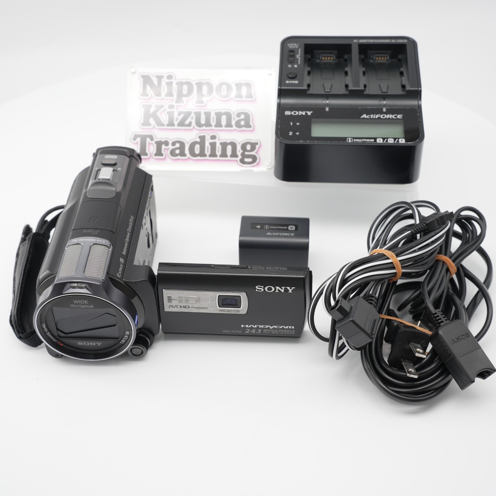 Sony HDR-PJ760V Black Full HD Handycam Camcorder GPS Projector 96GB Tested Japan