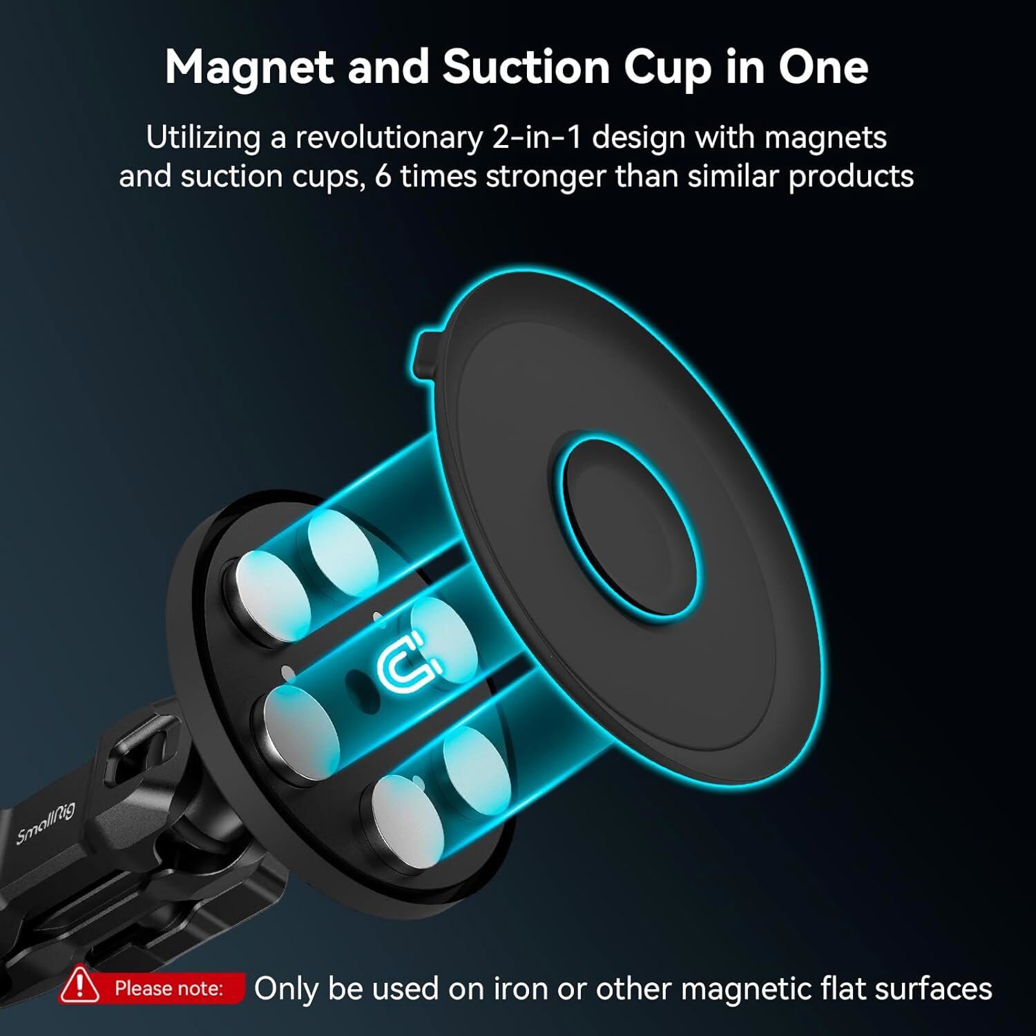 SmallRig Suction Cup Car Mount for Gopro for Insta360 for DJI Action 4 for Phone