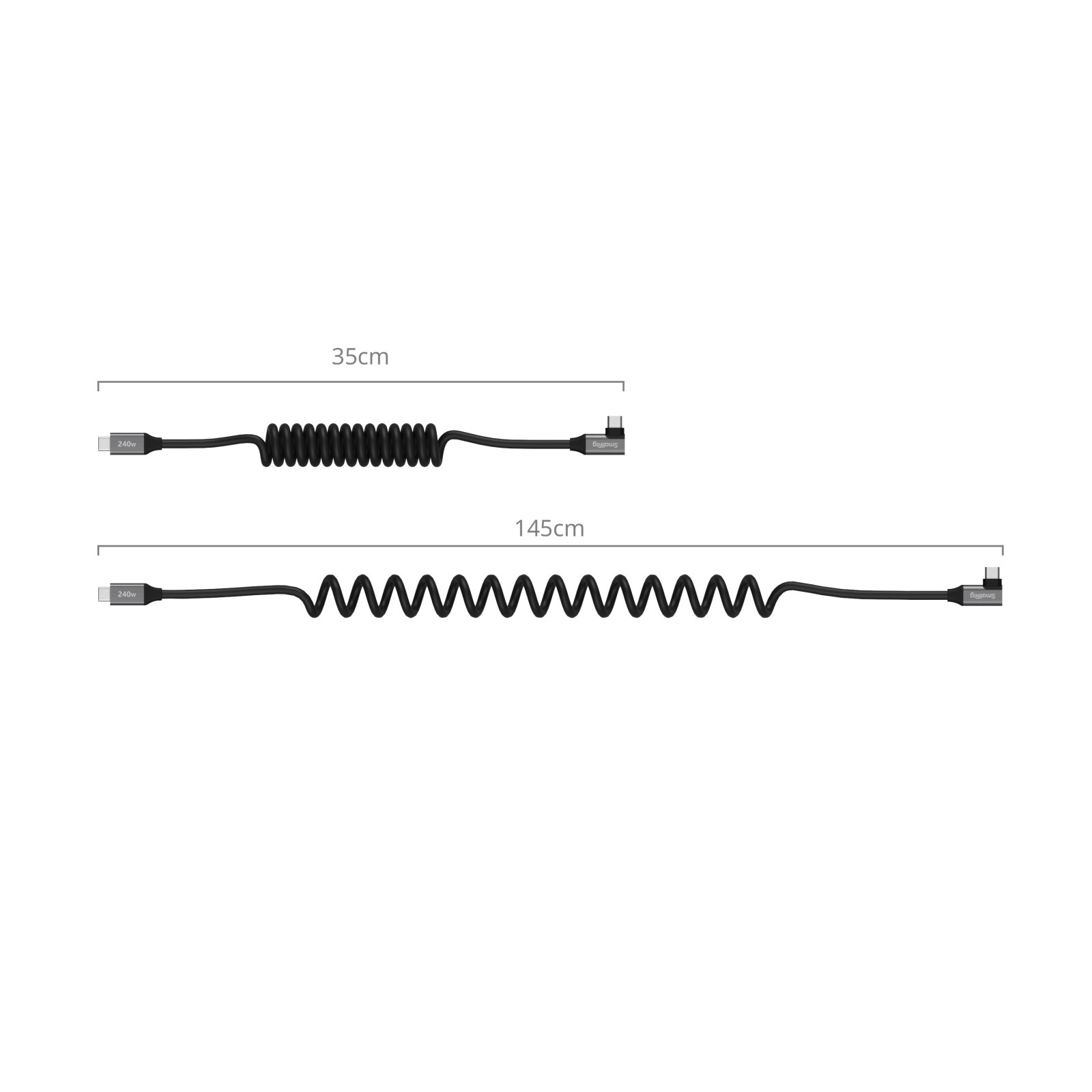 SmallRig USB-C Coiled Data Cable (Straight to Angled) 5730