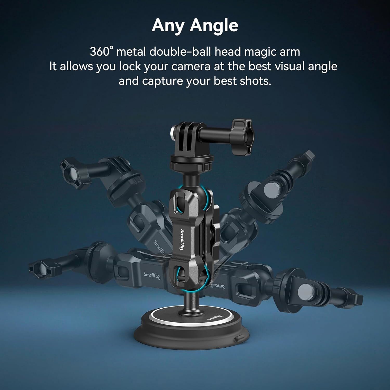 SmallRig Suction Cup Car Mount for Gopro for Insta360 for DJI Action 4 for Phone