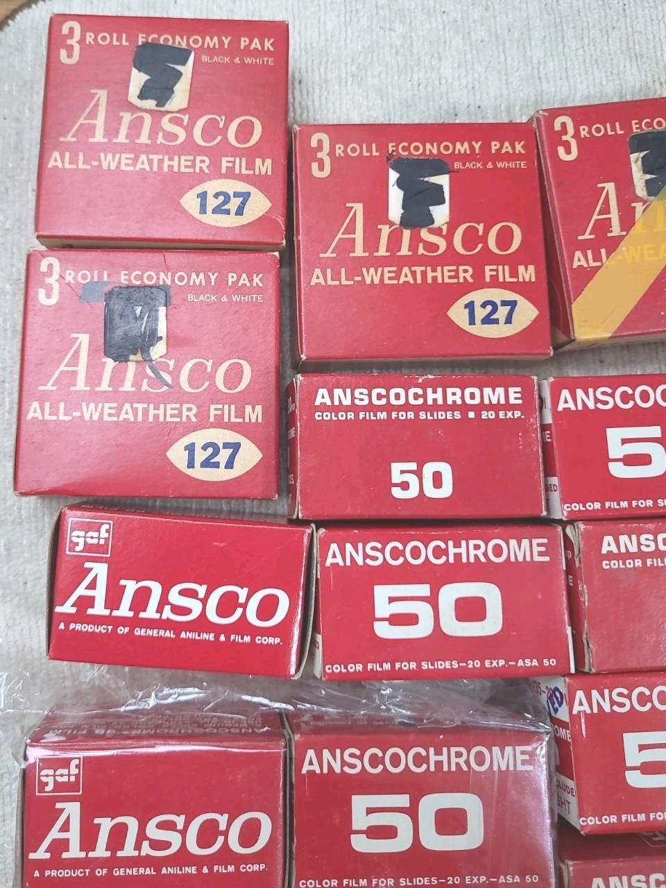Vintage Mixed Lot OF 31 Ansco Anscochrome & Kodak Film Expired Color & B/W 1960s