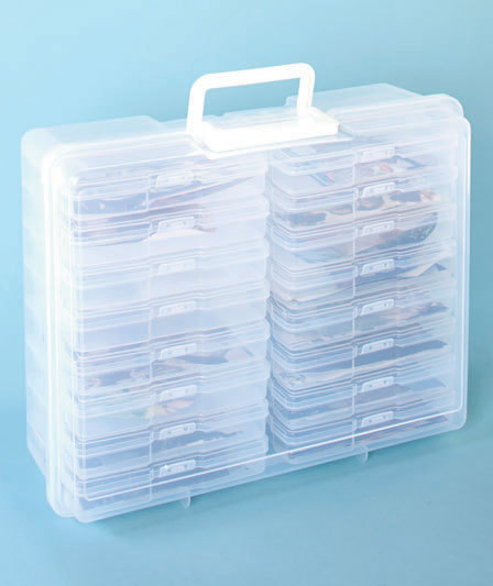 Photo Storage Box for 1600 Pictures Clear Organizer Acid-Free Cases Keeper Pics