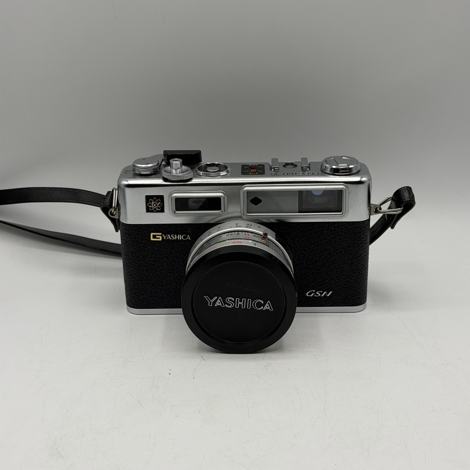 Yashica Electro 35 GSN 35mm Rangefinder Film Camera w/ Leather Case Tested Works
