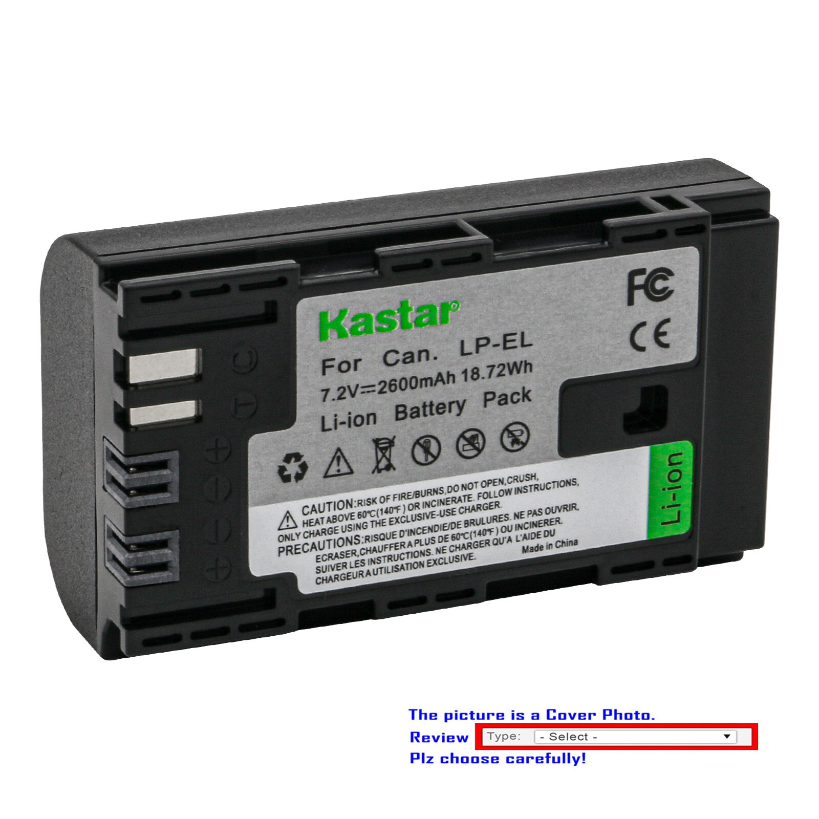 Kastar Battery Pack Replacement for Canon LP-EL Battery and Canon Speedlite EL-1