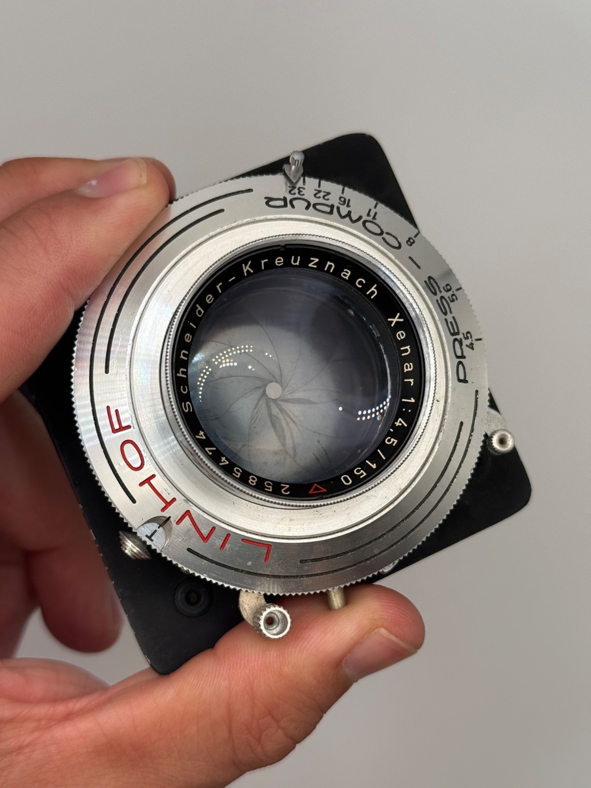 Linhof Schneider 150mm f4.5 Xenar Large Format Lens
