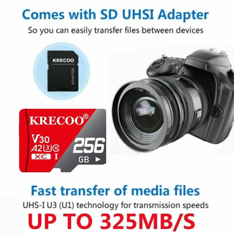 Micro SD 128GB 256GB 1TB 2TB Memory Card Class 10 U3 for Phone Camera Drone Lot