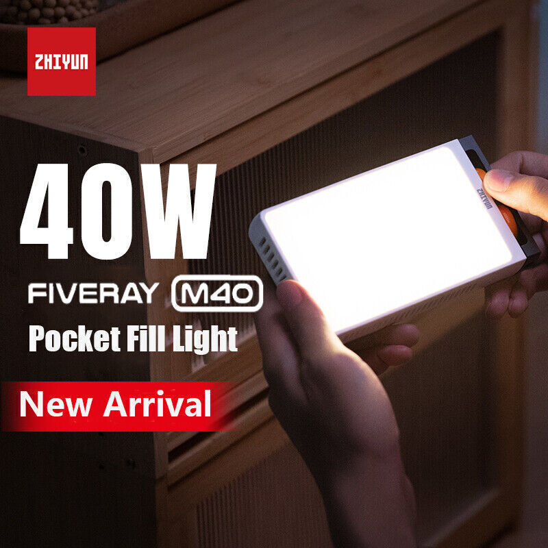 ZHIYUN FIVERAY M40 40W Pocket Led Video Light On Camera Photography Fill Light