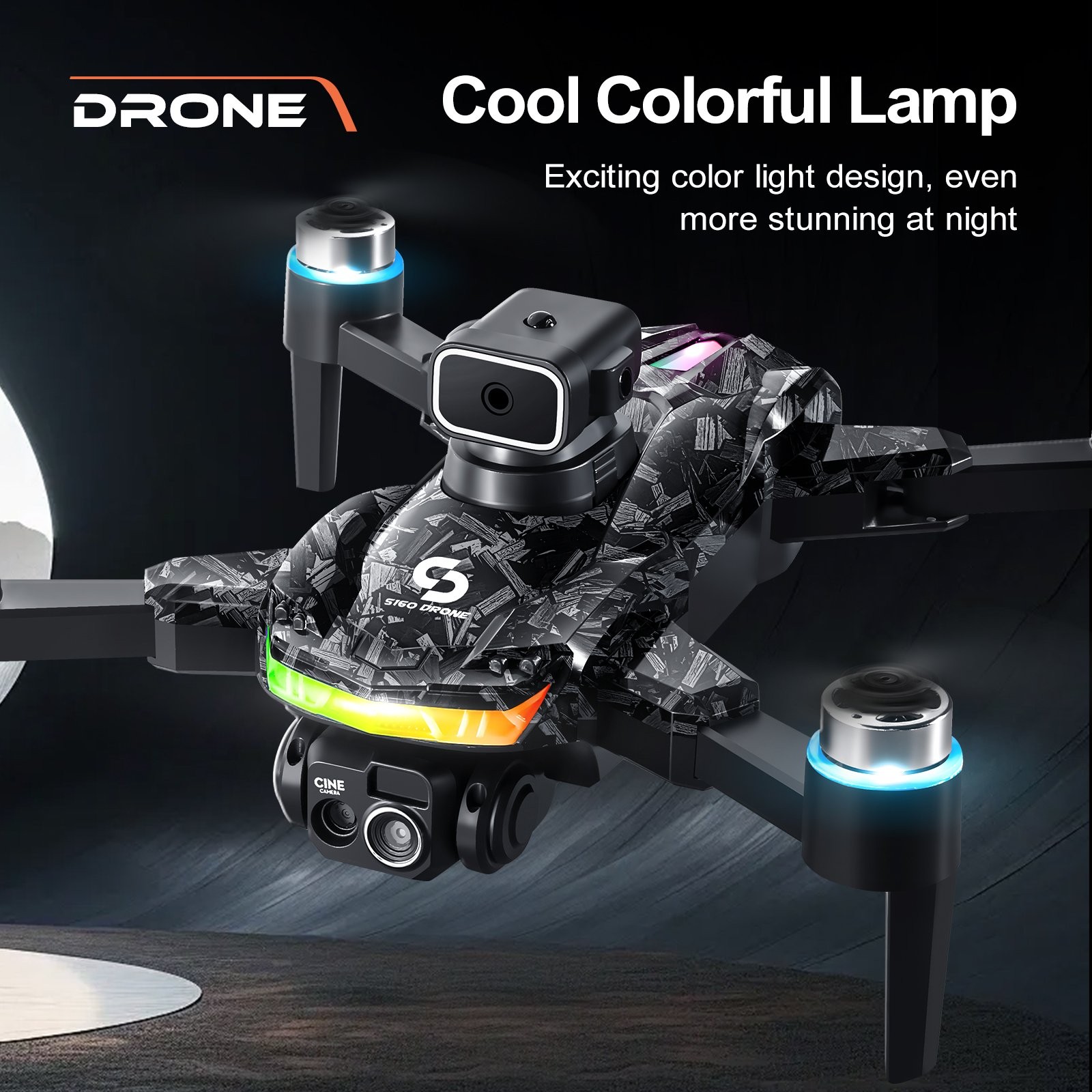 Drone 2026 4K HD Dual Camera WiFi FPV RC Foldable Quadcopter With Remote