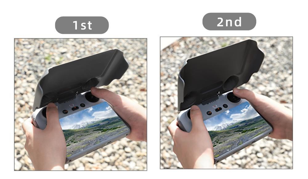 2 in1 Remote Control Screen Protective Cover Sun Shade Hood For DJI RC/Mini 3 Pr