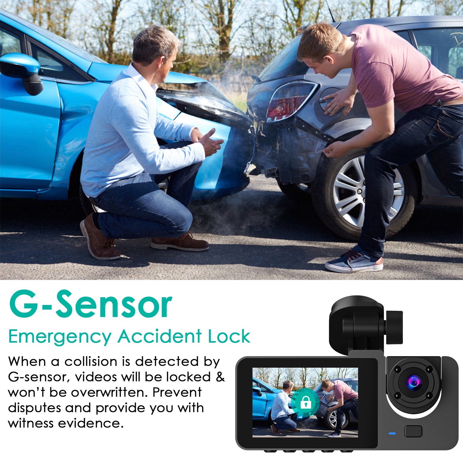 3 Channel Dash Cam Front Inside Rear Vehicle Driving Recorder Car DVR With 32G M