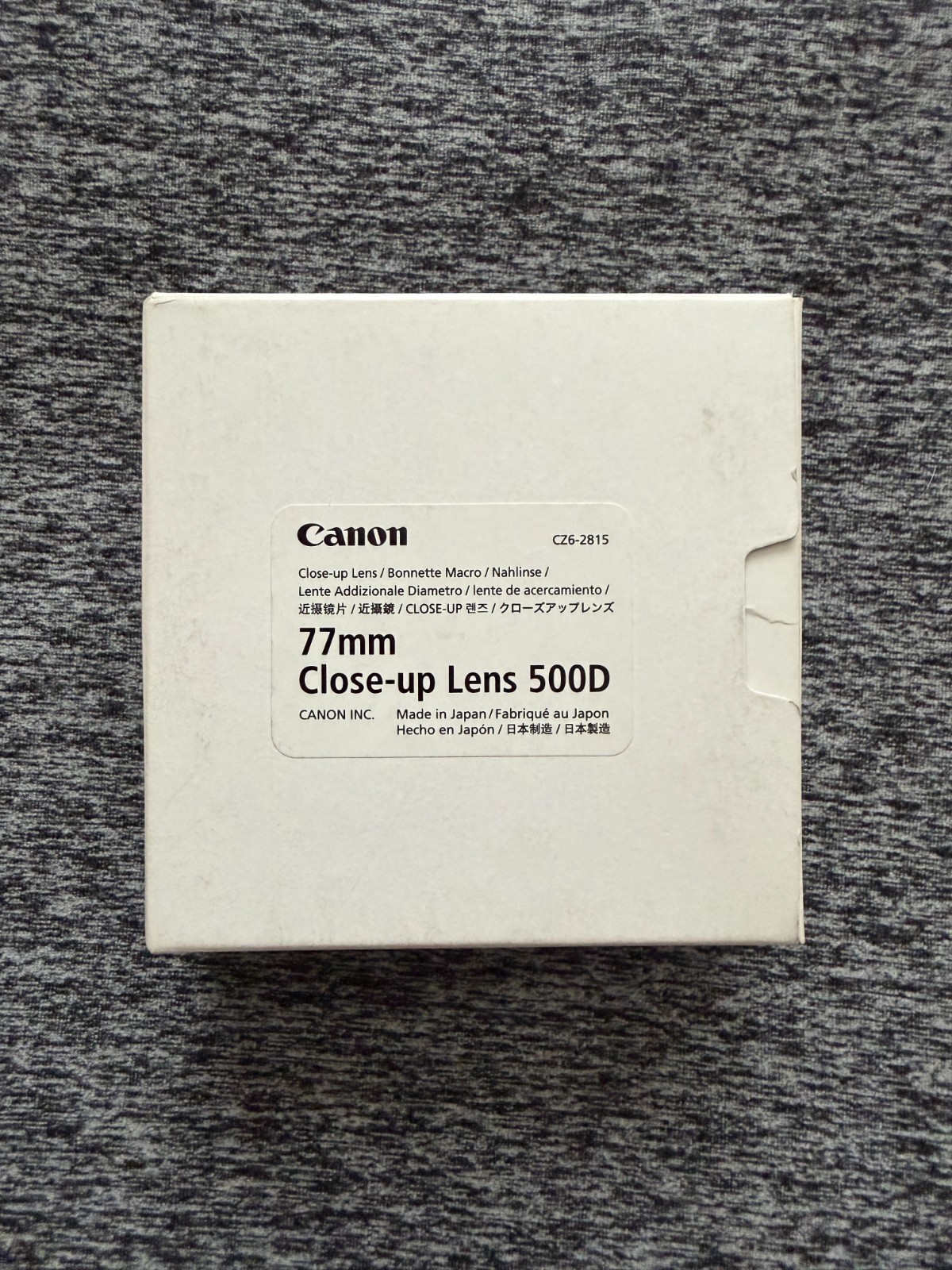 Canon 77mm 500D Close-up Lens Macro Filter 77 w/ Case Made In Japan