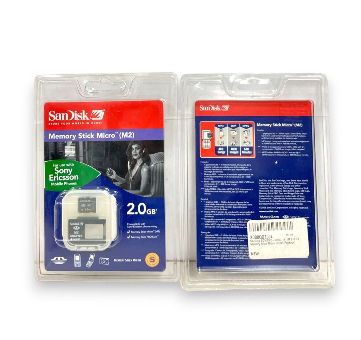 SanDisk 2-Pack Memory Stick Micro (M2) for Sony Ericsson Mobile Phones 2.0 GB