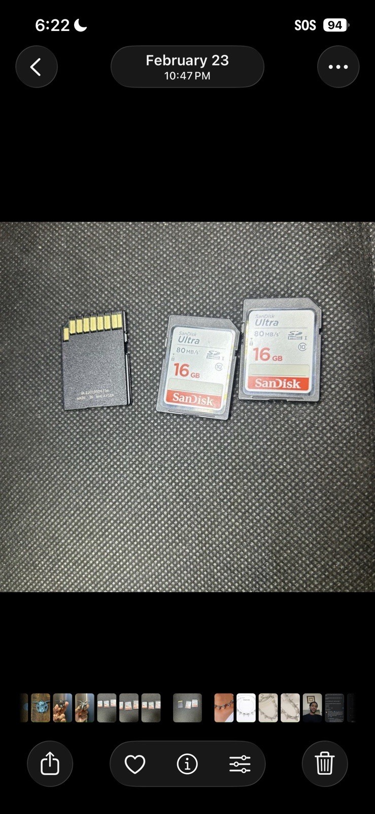 3 Pcs SanDisk Ultra 16GB Class 10 SDHC 80 Mb Memory Card Open Box