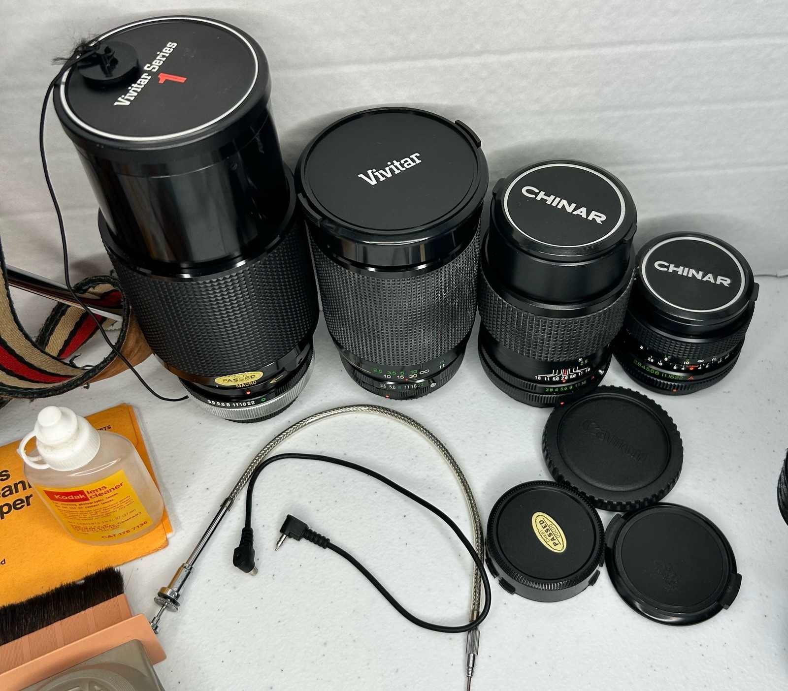 Canon AE-1 35mm SLR Film Camera w/FD 50mm f1.8 Lens w/EXTRAS -USED/WORKS