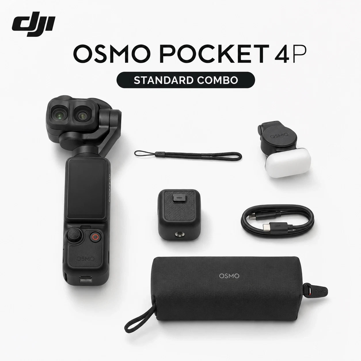 NEW – DJI Osmo Pocket 4 Pro Standard Combo Gimbal Camera Mic Kit Vlogging 103GB
