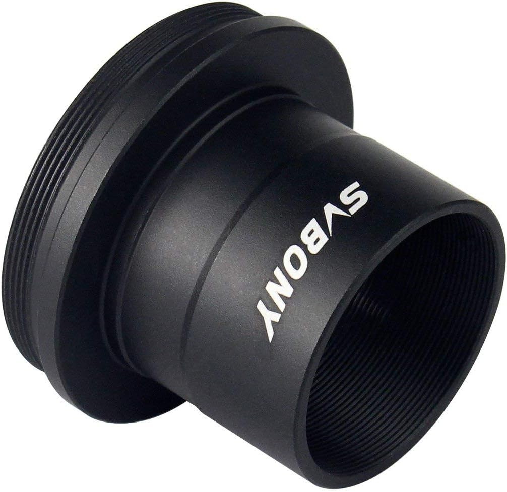 SVBONY T2 T Ring Adapter and T Adapter, 1.25 inches Metal Telescope Black