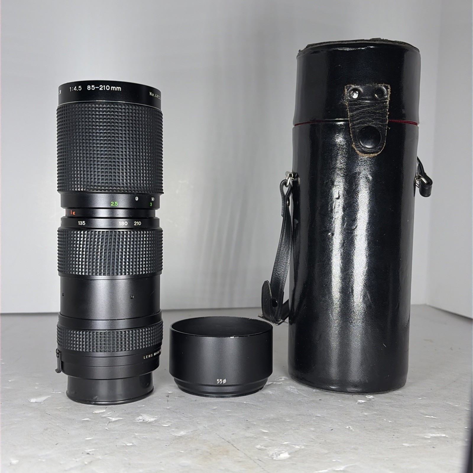 Fortron Auto Zoom 85-210mm F/4.5 MC Mount Lens + Accessories