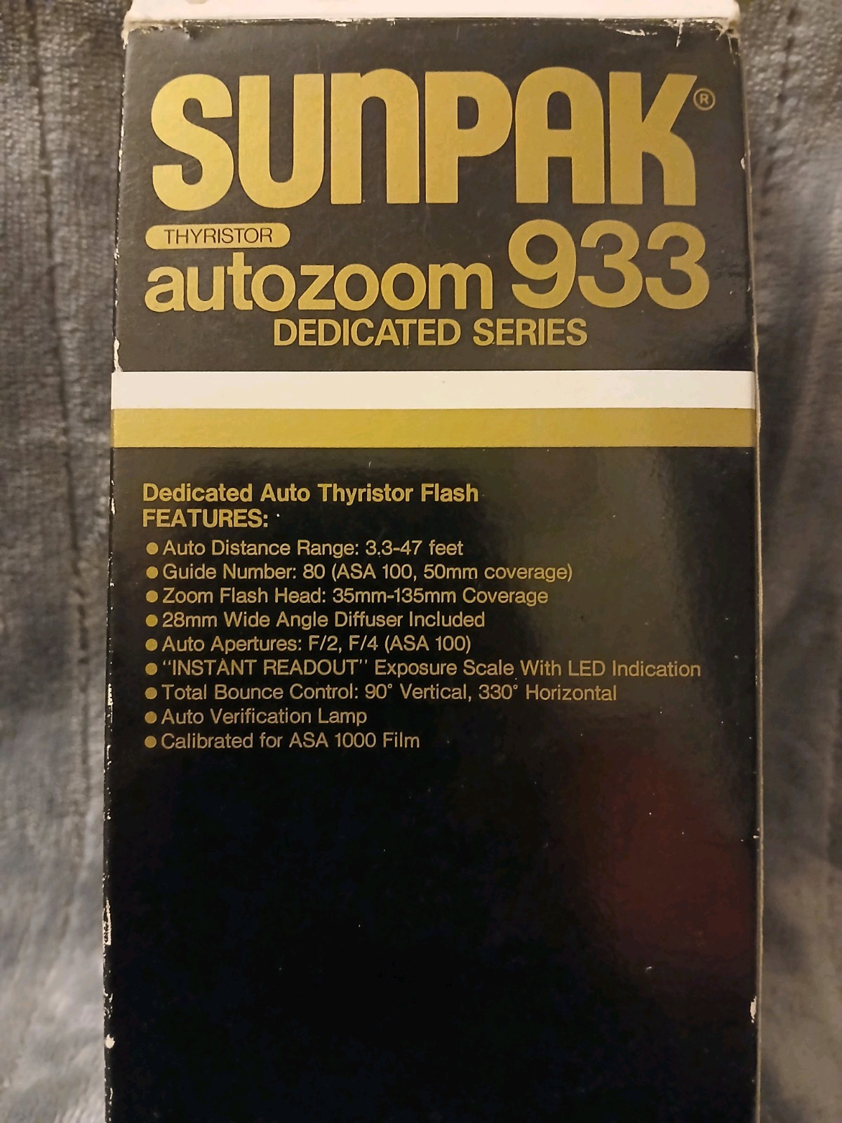 Sunpak Auto Zoom 933 Dedicated Pentax Camera Flash Mount Accessory Vintage Japan