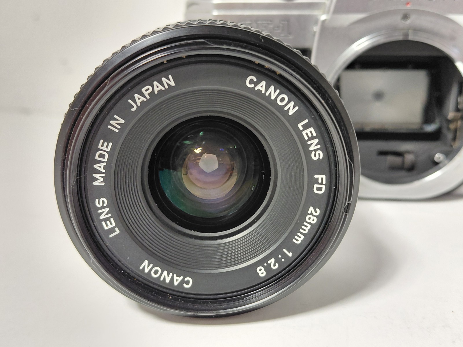 Canon AE-1 Silver 35mm Film Camera w/ Canon FD 28mm F/2.8 Lens – Tested