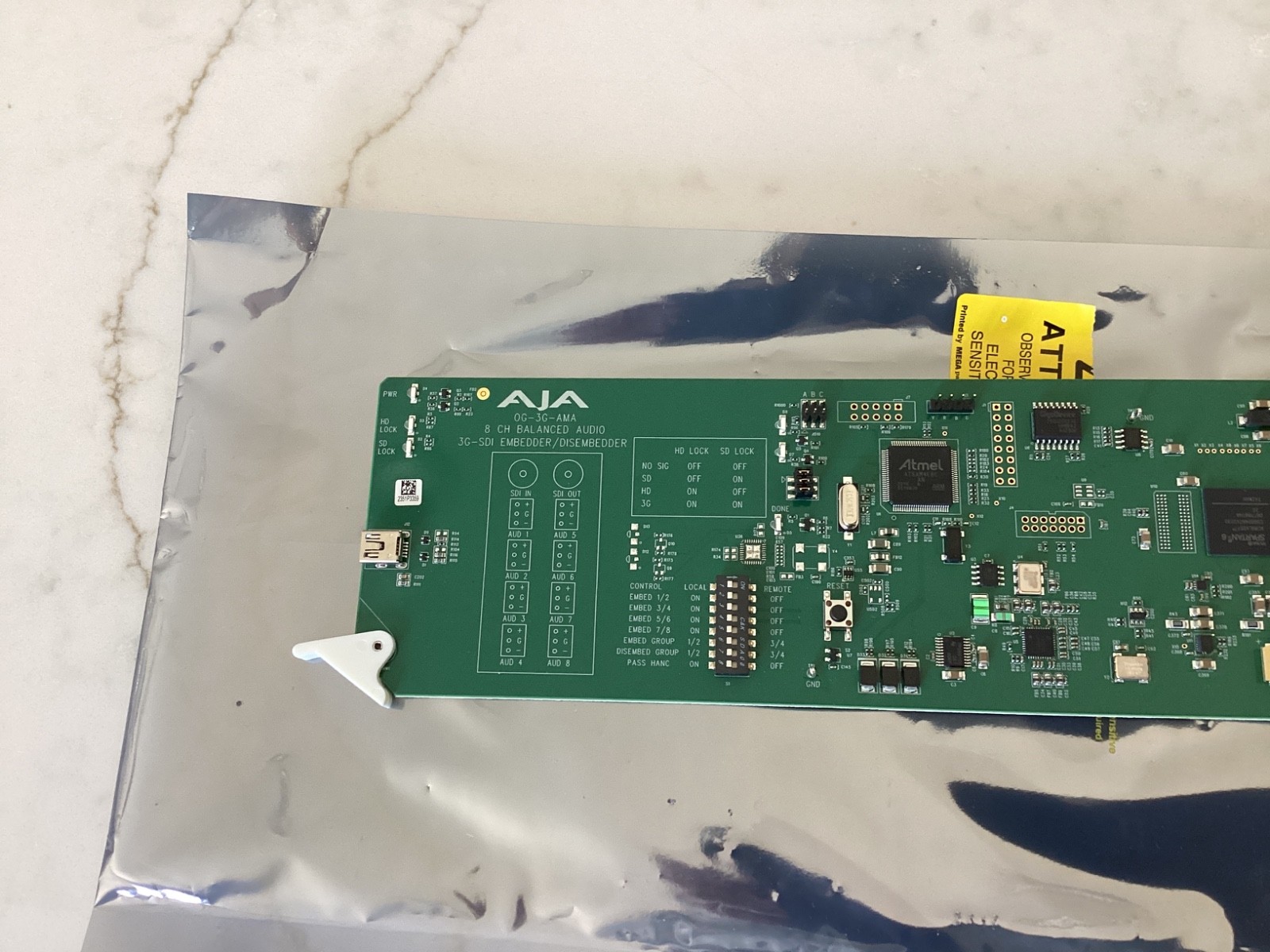AJA OG-3G-AMA openGear Analog Audio 3G-sdi Embedder/Disembedder