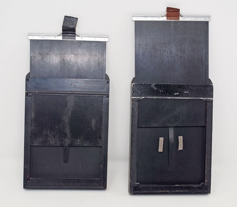 TWO 4X5 Glass/Metal Plate Holders Graphic Type II TESTED