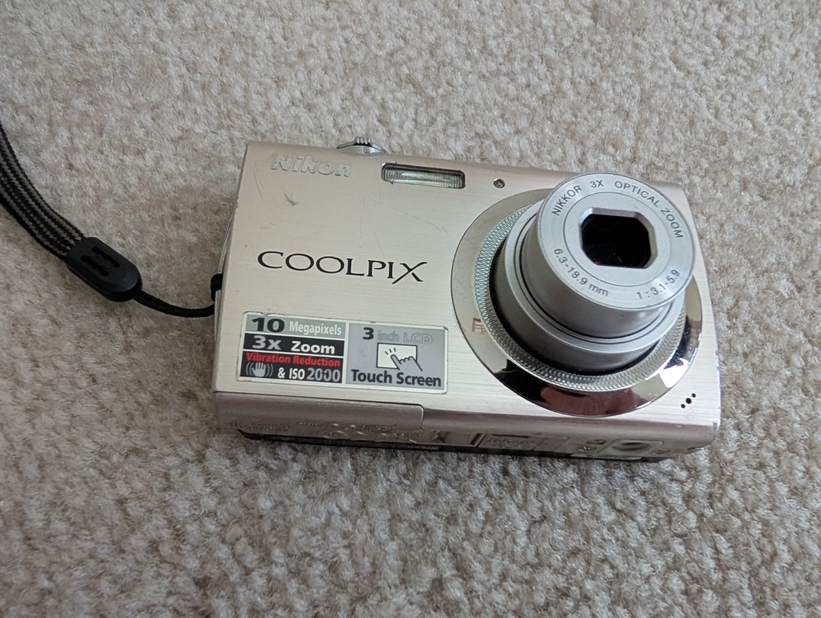 Nikon Coolpix S230 10.0 MP Silver Digital Camera Tested Works