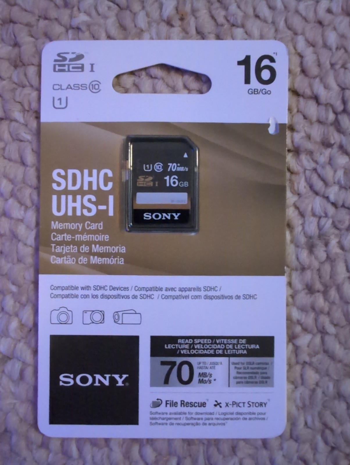 Sony 16GB SDHC/SDXC Class 10 UHS-1 R40 Memory Card SF16UY/TQMN-NEW