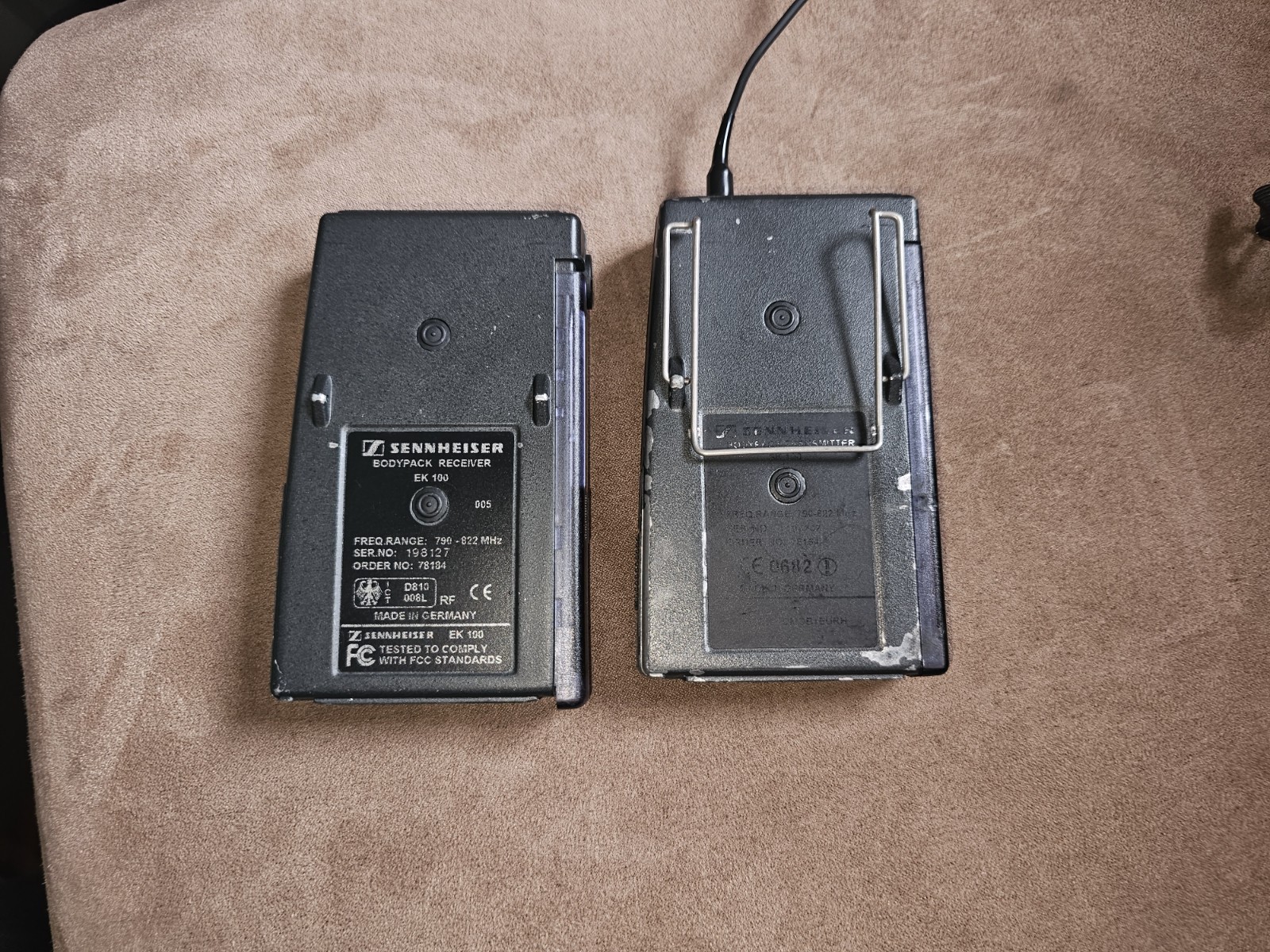 Sennheiser EW100 Transmitter and Receiver (EK100 & SK100) W/ Microphone D- Band