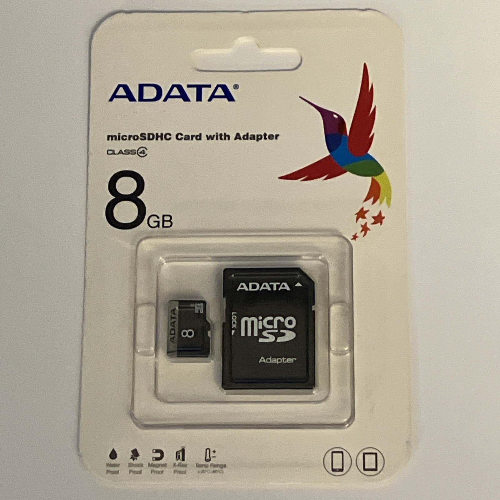 ADATA Micro SD HC Card 8GB Memory card & adapter NEW digi camera gopro digital