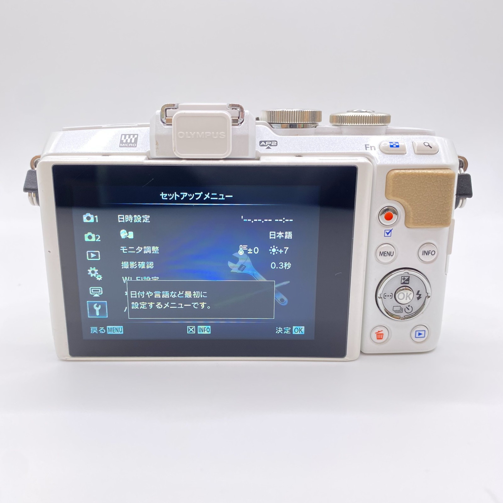 N.MINT OLYMPUS PEN Lite E-PL7 Mirrorless White Camera M.Zuiko 14-42mm From Japan