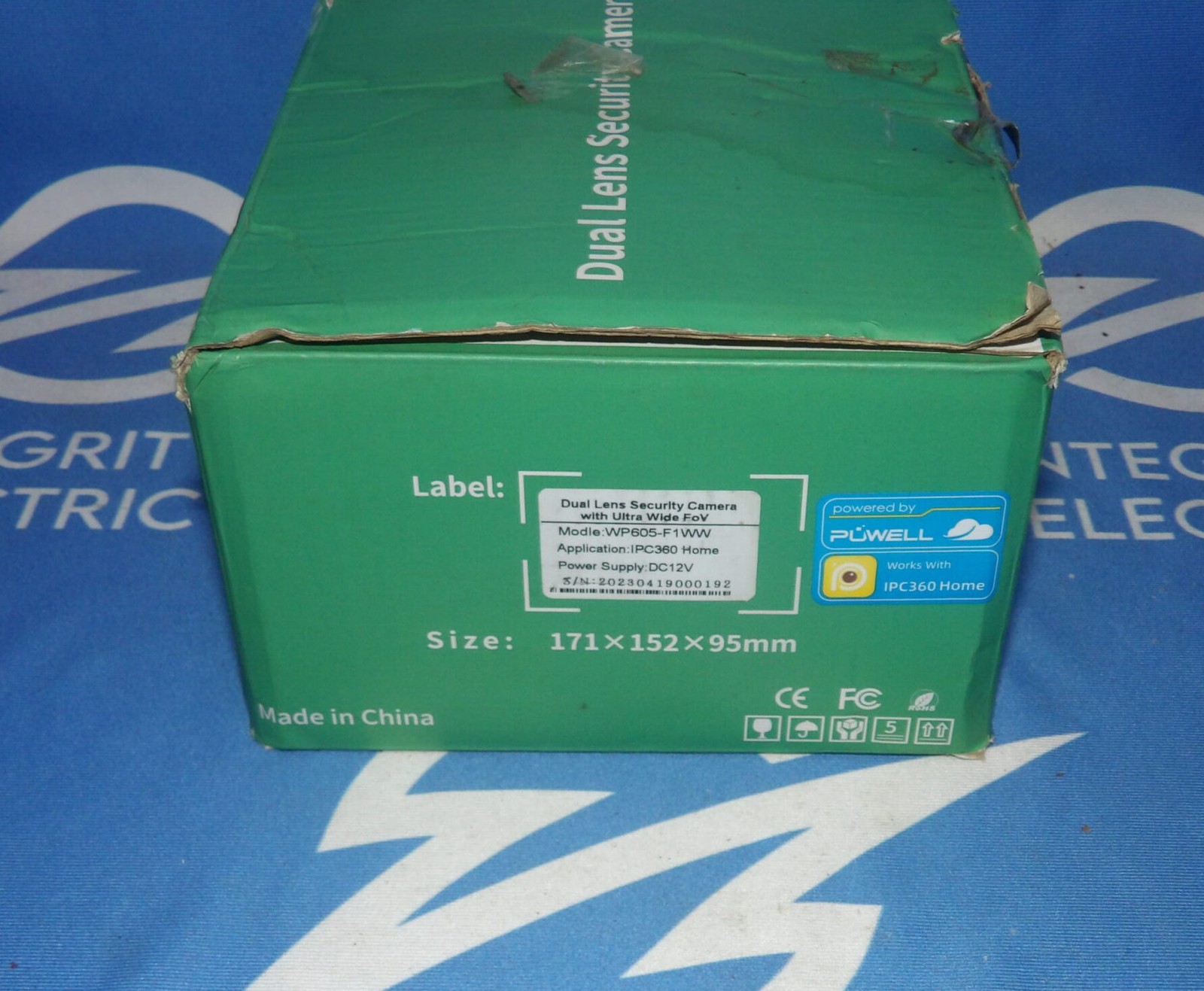 NIB Puwell WP605-F1WW Dual Lens Security Camera + 1 Year Warranty