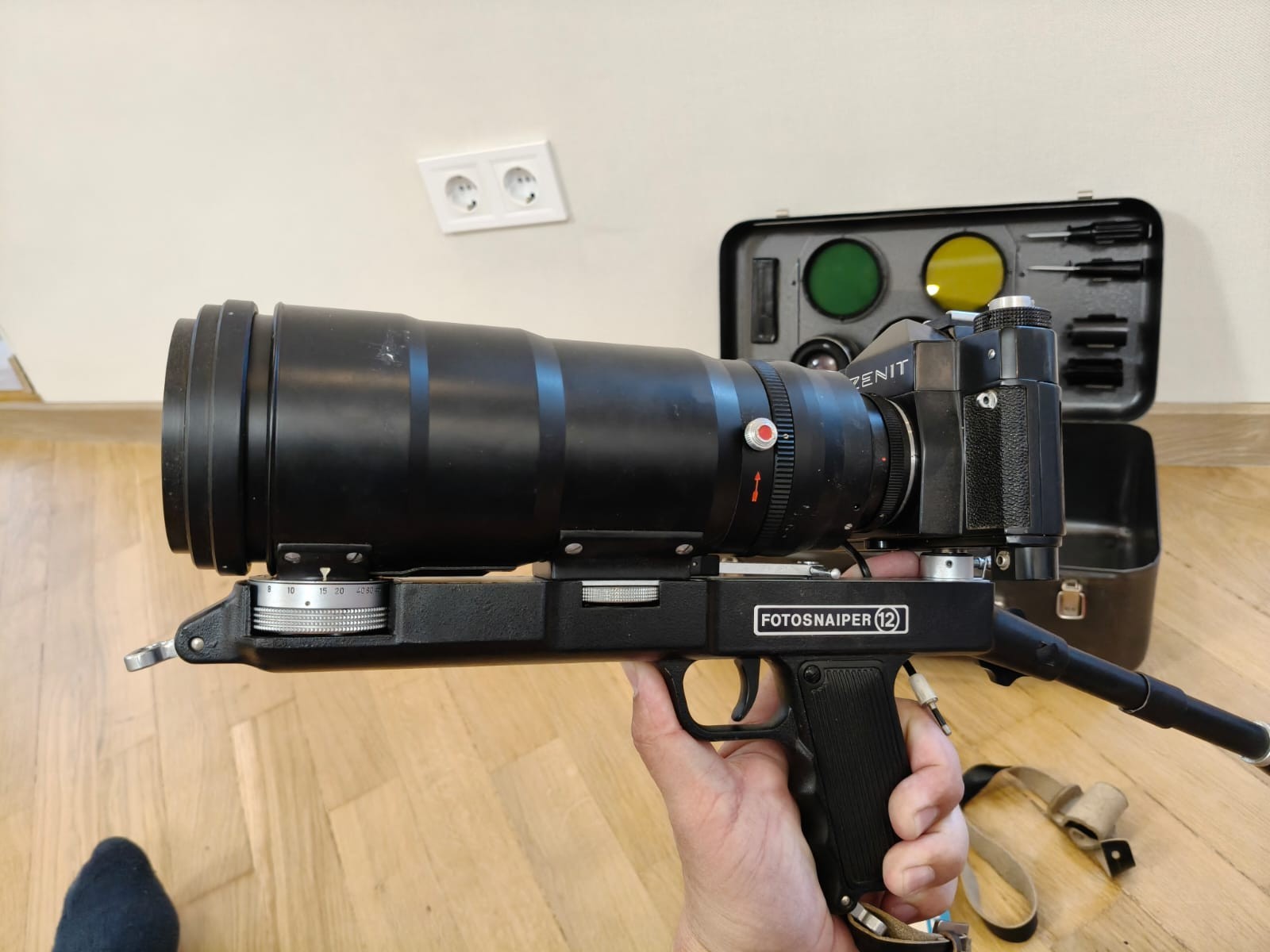 PhotoSniper FS 12 Lens TAIR -3 S (4,5/300) HELIOS 44 – 4 Camera gun ZENIT – 12S
