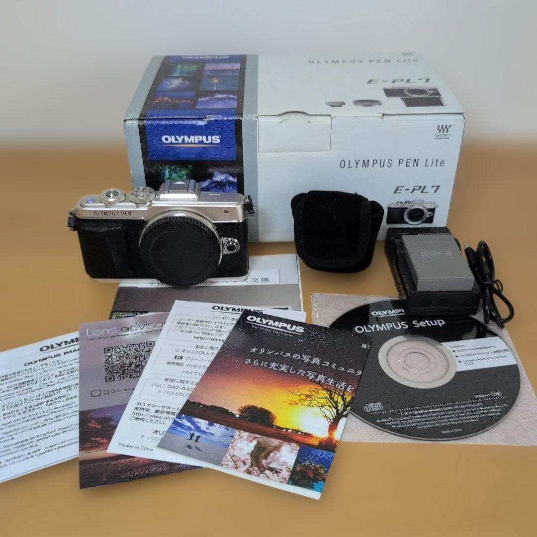 OLYMPUS PEN Lite E-PL7 Film Camera Micro Four Thirds Silver/Black JP