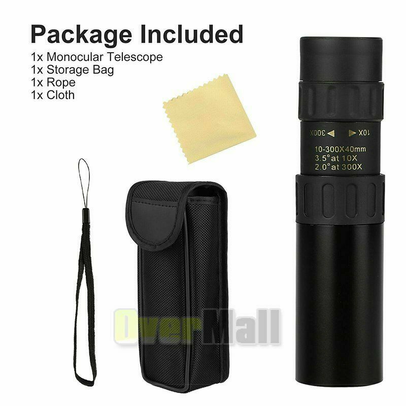 10-300X40mm Telescopio Monocular Potente Zoom De Largo Alcance Vision Nocturna